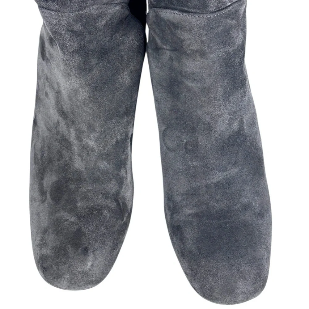 STUART WEITZMAN UW45943 GRAY SUEDE LEATHER OVER THE KNEE HEELED BOOTS